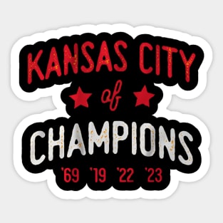 Kansas City Of 4x Champions Sticker